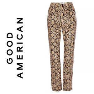 GOOD AMERICAN Snakeskin Pleather Pants Size 8/29 NWOT